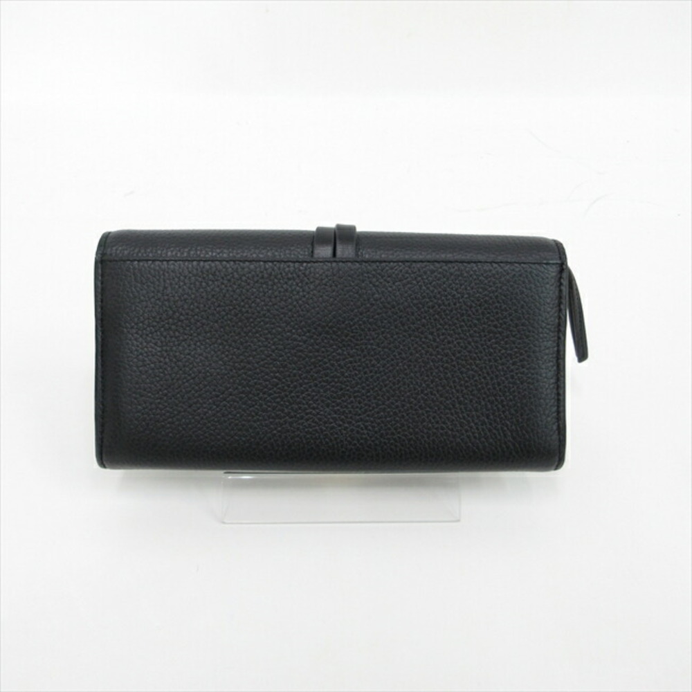 Chloe Long Wallet Black Alphabet Leather